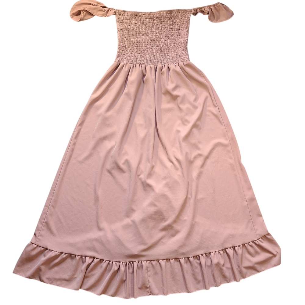Boutique Dusty Rose Hi-Low Ruffle Dress Women 2XL Matching Mommy & Me - Picture 4 of 10